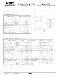 BC549 Datasheet