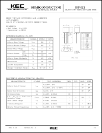BF422 Datasheet