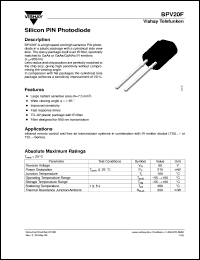 BPV20F Datasheet