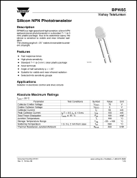 BPW85A Datasheet