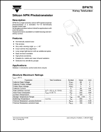 BPW76A Datasheet