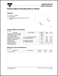 BAT54 Datasheet