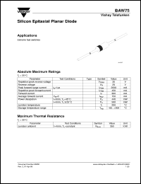 BAW75 Datasheet