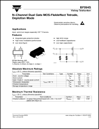 BF994S Datasheet