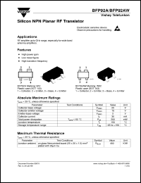BFP92A Datasheet