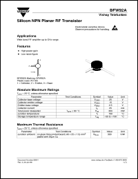 BFW92A Datasheet