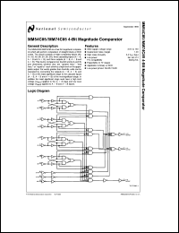 MM54C85J/883 Datasheet