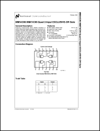 MM54C86J/883 Datasheet