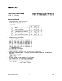 HYB3118160BSJ-70 Datasheet