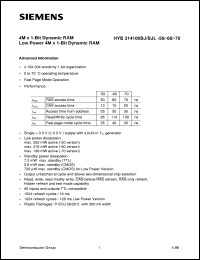 HYB314100BJ-50 Datasheet
