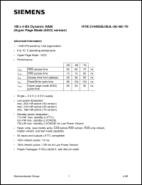 HYB314405BJ-60 Datasheet