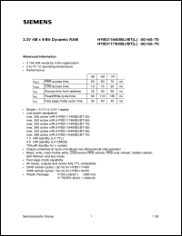 HYB3117400BJ-60 Datasheet