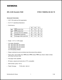 HYB3117800BSJ-60 Datasheet