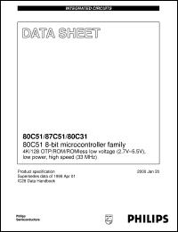 P80C31UFAA Datasheet