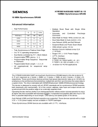HYB39S16160BT-10 Datasheet