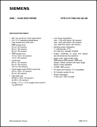 HYB514175BJ-50 Datasheet