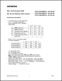 HYB3164165T-60 Datasheet