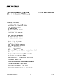HYM321000GS-50 Datasheet