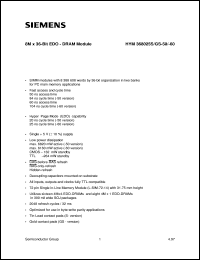 HYM368025GS-60 Datasheet