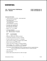 HYM721000GS-70 Datasheet