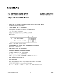 HYS72V2100GCU-10 Datasheet