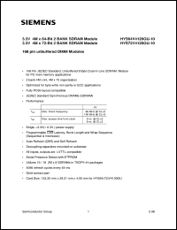 HYS64V4120GU-10 Datasheet