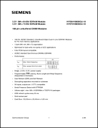 HYS64V8000GU-10 Datasheet