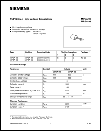 MPSA92 Datasheet
