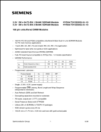 HYS64V4220GU-8 Datasheet