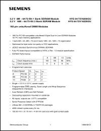 HYS72V8200GU-8 Datasheet