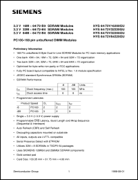 HYS64V32220GU-8 Datasheet