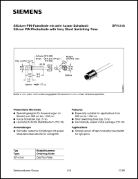 SFH216 Datasheet