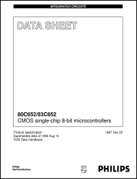 P80C652FFP/04 Datasheet