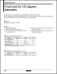 BA6354BFS Datasheet