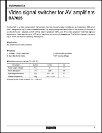 BA7625 Datasheet