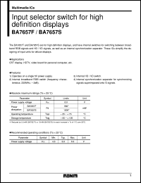 BA7658AFS Datasheet
