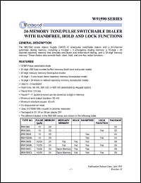 W91590 Datasheet