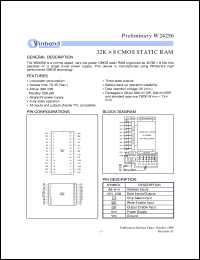 W24256-70LL Datasheet