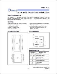 W24L257AJ-15 Datasheet