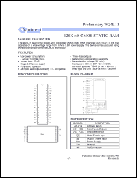 W24L11T-70L Datasheet