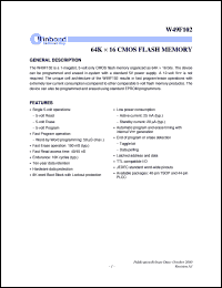 W49F102P40 Datasheet