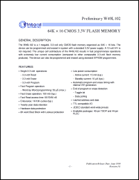 W49L102P-70B Datasheet