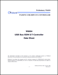 W6630CR Datasheet