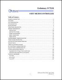 W77E58F-25 Datasheet
