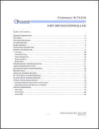 W77LE58F-25 Datasheet