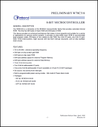 W78C516F-40 Datasheet