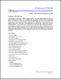 W78C52DF-40 Datasheet
