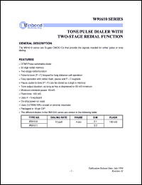W91610 Datasheet
