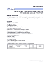 W91620 Datasheet