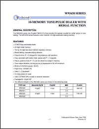 W91630 Datasheet